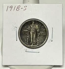 1918-S Standing Lib. 25C - Well Patinaed - High Grade