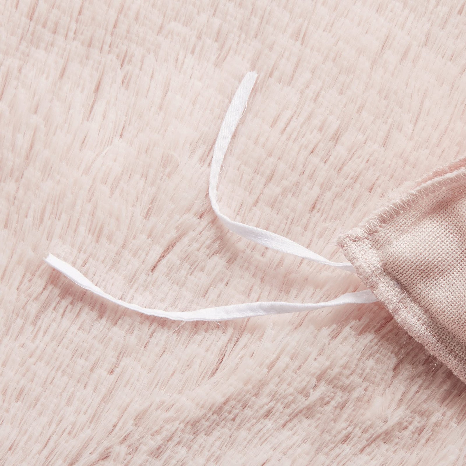 Malea Shaggy Duvet with Quilted Box Design, Long Faux Fur Comforter Cover Coz...