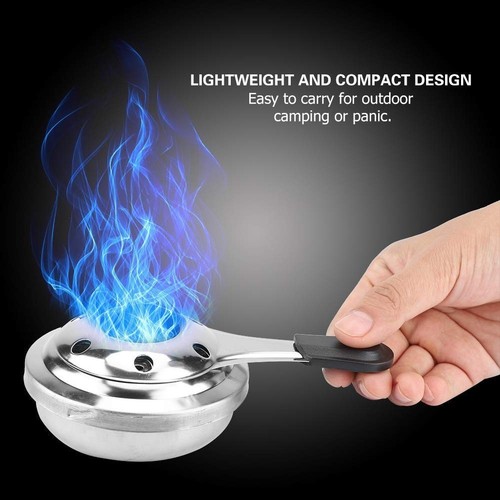 Mini Alcohol Stove Burner - Portable Efficient Stainless Steel Fondue Burner ... - Picture 3 of 8