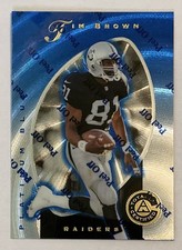1997 PINNACLE TOTALLY CERTIFIED PLATINUM BLUE 1650/2499 #108 TIM BROWN RAIDERS