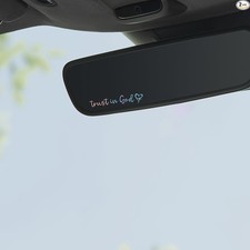Trust n God Rearview Mirror Decals, 2-Piece Waterproof Vinyl Stickers for Car T