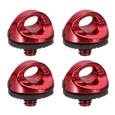 4 Pcs 1/4 Inch Thread Aluminum Alloy Camera Neck Strap Screw Holder, Red