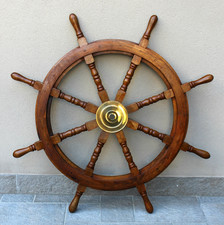 TIMONE in LEGNO MASSELLO ø 92 Cm ARREDAMENTO MARINO CASA VACANZE MARE RISTORANTI