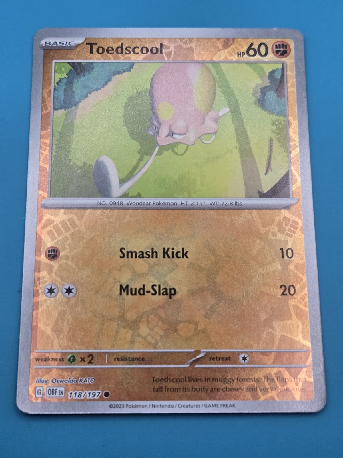 Toedscool - Obsidian Flames 118/197 - Common Reverse  Holo Pokémon TCG LP