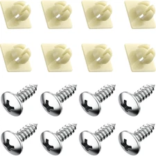 Stainless Steel License Plate Screws – Rustproof with Nylon Inserts for Front &