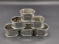 6 Serviettenringe 900er Silber &Auml;gypten ungraviert 61,9 Gramm