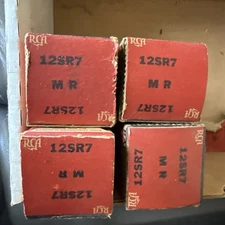 Lot Of 4:  NOS RCA 12SR7 Radiotron Electron Vacuum Tubes (new old stock)