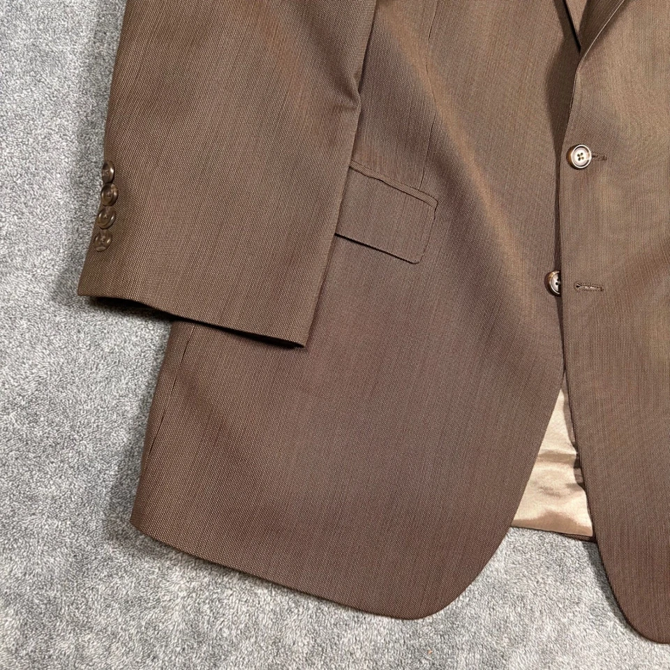 Traje Lauren Ralph Lauren Marrón Lana Cachemira 2 Botones Chaqueta Pantalones 46L 36x32 Foto 3 de 4