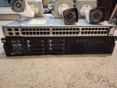 HP PROLIANT DL380G6 SERVER (SQS77)  6 cameras and Anatel Catalyst Switch  C3750