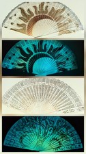 NeW UV Hand Painted Carved Wood FANS - MESSAGE FOR CUSTOM AND BULK DISCOUNTS-