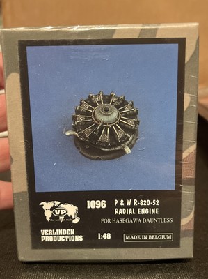 Verlinden P&W R-820-52 Radial Engine Resin Model Kit 1096 1/48 Factory Sealed!