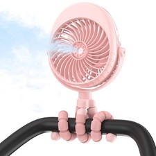 Comlife 2026 Upgraded Misting Baby Stroller Fan Rechargeable Flexible Tripod