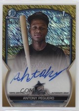 2023 Bowman Chrome Prospect Gold Shimmer Refractor 48/50 Antony Peguero Auto c6t