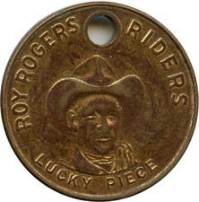 Roy Rogers Riders Lucky Piece Good Luck Token Trigger Horse Horseshoe Token