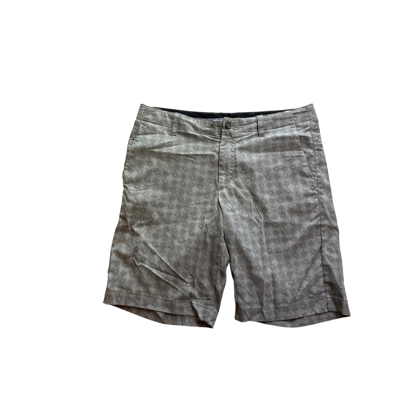 Tommy Bahama Mens Grey Geometric Hybrid Performance Shorts Size 33 Stretch