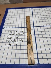 Black and White Ebony  Wood turning  blank  1 1/2"x 1  3/8"x  17 3/8 " EBW101