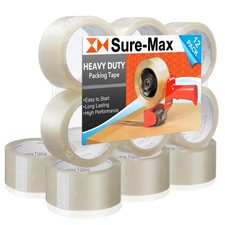12 Rolls Heavy-Duty Shipping Packing Tape 2" x 60 yard/180' Each - Moving...