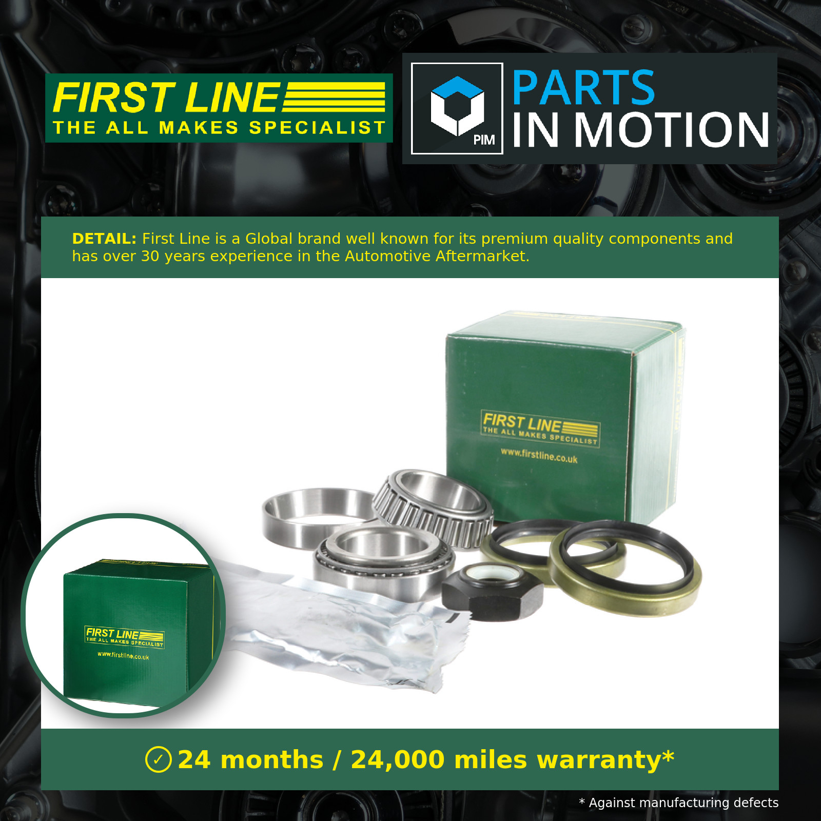 Wheel Bearing Kit FBK090 First Line 5012478 6140418 Genuine Quality Guaranteed