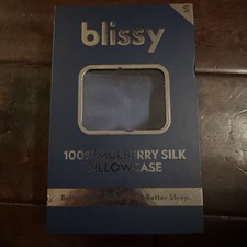 Blissy 100 Mulberry Silk ONE STANDARD Pillowcase Navy Blue