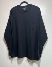 Duluth Longtail T XL Relaxed Fit Long Sleeve Pocket T-Shirt Black Workwear