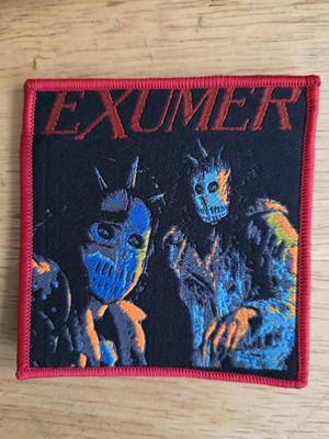 Exumer Tribute Patch Red Border Woven Patch 