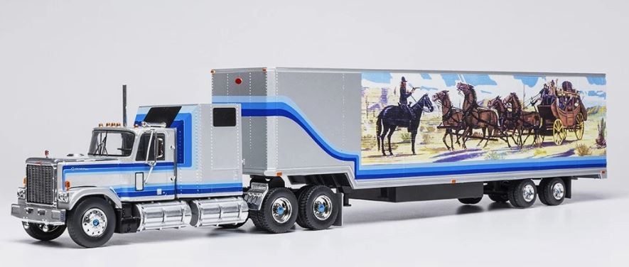 Miniature GMC General 6x4 IXOMODELS argentée, camion 1980 d'exception aux finitions de luxe