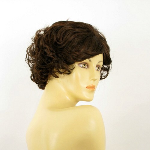 short wig for women curly chocolate copper wick ref MATHILDE 6h30 PERUK - Picture 8 of 8