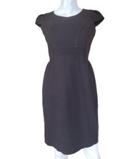 Taylor Dress Women 4 Black Cap Sleeve Lined Office Career Party Fit and Flare