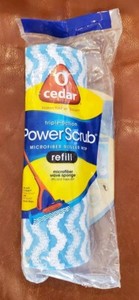 10 Inch O Cedar Triple Action PowerScrub Refill Microfiber Wave Sponge NOS