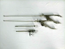 LAPAROSCOPIC CURVED RIGHT &STRAIGHT JAW NDL HOLDER WITH TROCAR INST ADDLER ISO C