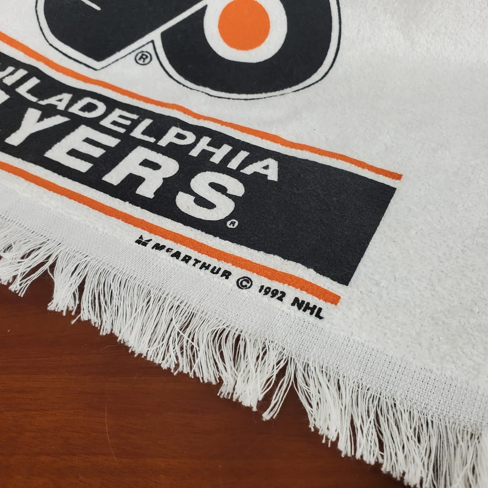 Vtg Philadelphia Flyers Rally Towel 90s NHL Hockey Golf Cannon McArthur 1992 - Image 3 of 4