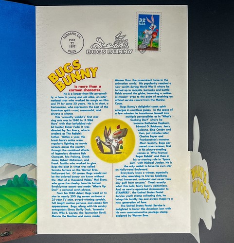 Bugs Bunny Matted Pane Item 8980 Factory Sealed MNH Scott’s 3137 +FDC Stamp - Picture 9 of 13