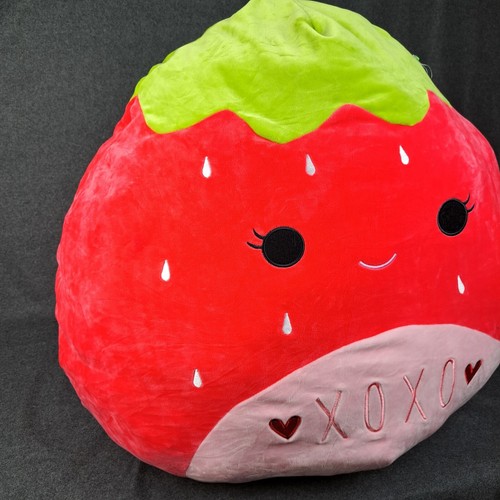Huge Squishmallow Scarlet the Strawberry XOXO Valentine’s Day plush Kelly Toy - Picture 15 of 16