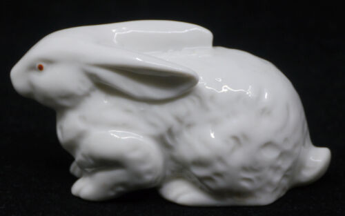 2 VINTAGE WONY JAPAN PORCELAIN WHITE RABBIT, BUNNY FIGURINES, EASTER DECOR - Picture 3 of 6