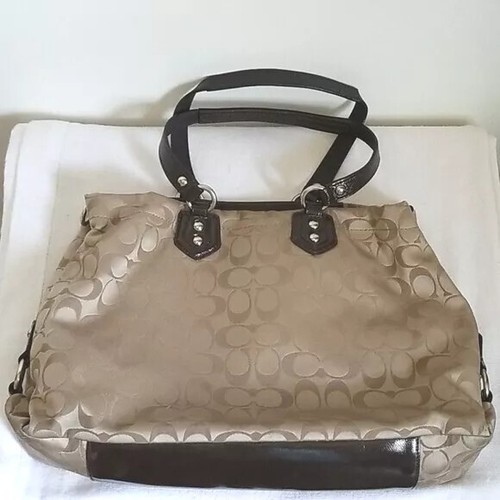 Coach Ashley Shoulder Bag Canvas Leather - Picture 3 of 9