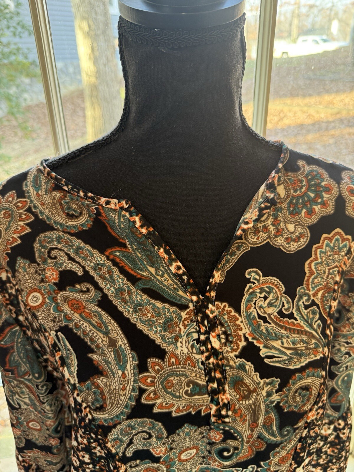 Notation boho multicolored blouse with v-neck and… - image 4