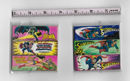 1979 GUMBALL  DC Super Hero Stickers  ...  Lot of 60  ... 6 stickers 10 each - Picture 1 of 1