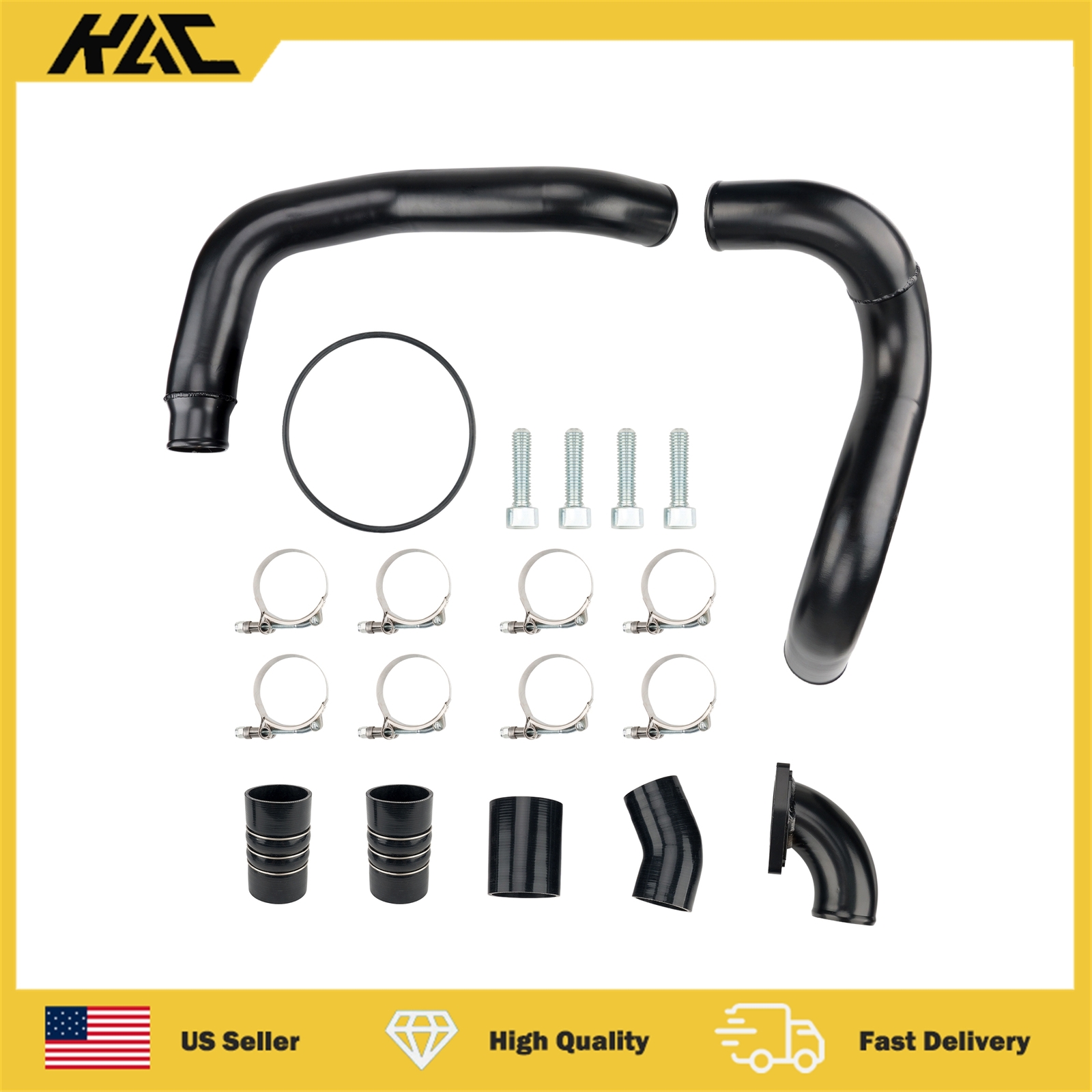 Intercooler Turbo Pipe Boot Kit For 03-07 Ford F-Series Super Duty 6.0 V8 Diesel