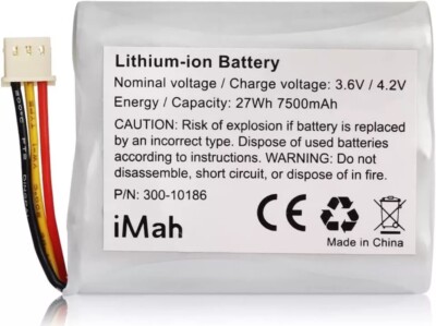 iMah Replacement Battery 300-10186 for ADT Command Smart Security Panel3.7V 27wh