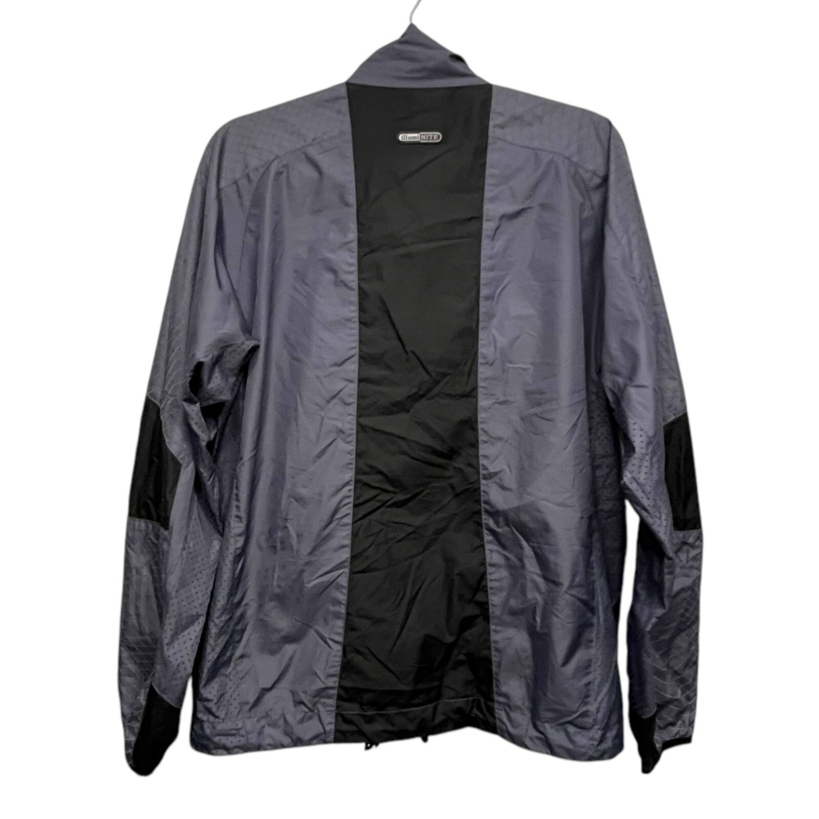 IllumiNite Mens Reflective Jacket Cycling Vented Jacket L Gray Zipper