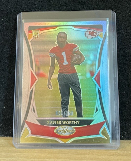 2024 Certified Xavier Worthy #'d 316/350 Rookie Silver Mirror Holofoil No. 120