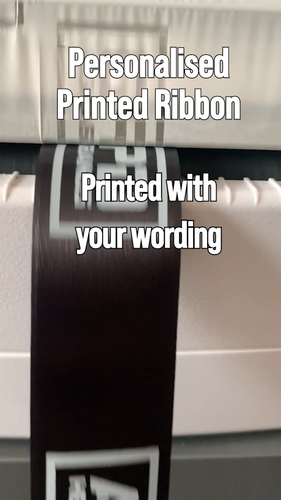 Personalised Business Ribbon with Your Own Logo 25mm wide Branding Solution - Video 1 of 1