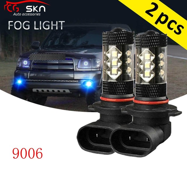 9006 LED Fog Light Bulb for Toyota Tundra 2000-2006 80W 8000K Ice Blue