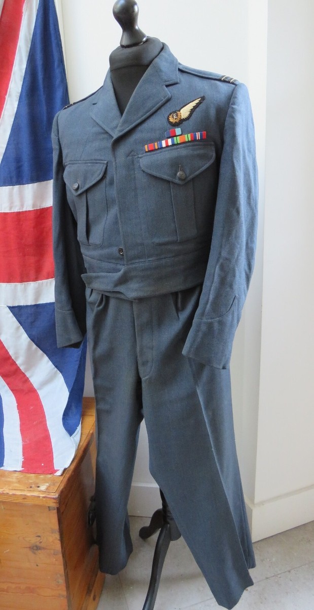 1950 s RAF Royal Air Force Officer's Uniform WWII Medal Ribbon, Goodwood  Revival