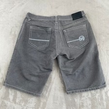 Vintage MECCA Jean Shorts Men 38 Fits 34x13 Grey Wide Leg Baggy Grunge Y2K