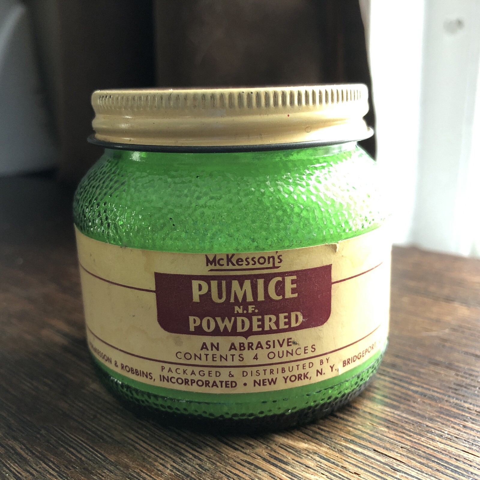 Vintage McKessons Pumice NF Powdered Green Jar 4oz, at least ...