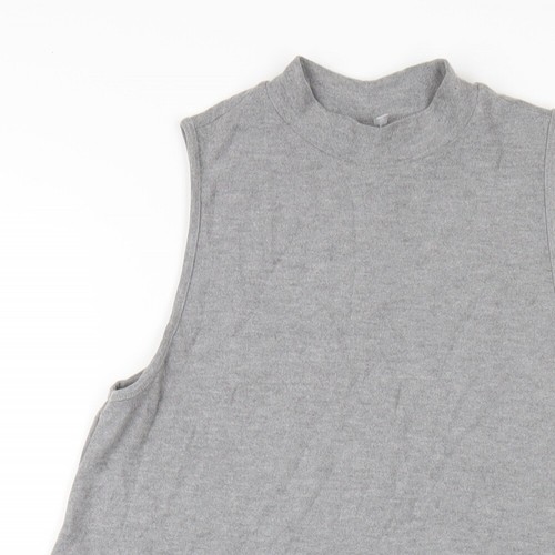 Topshop Womens Grey Polyester A-Line Size 10 Mock Neck Pullover - Picture 3 of 10