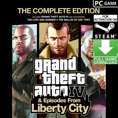 Grand Theft Auto IV 4 GTA for PC Game Steam Key Region Free