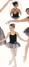 Body Wrappers Dance Dress Velvet Camisole Short Tutu Girls Int 6x-7  3652
