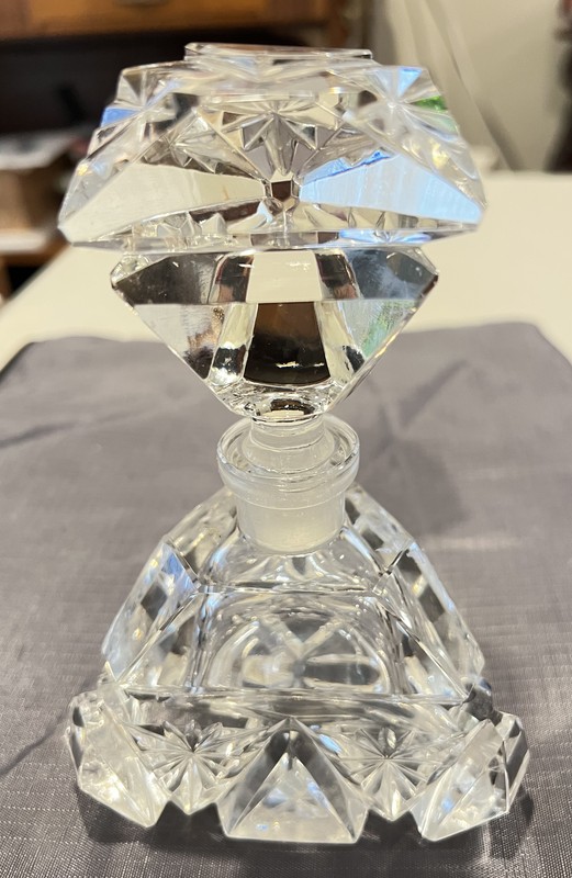 Vintage 1940's REDUCED  perfume crystal bottle.